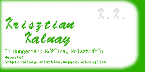 krisztian kalnay business card